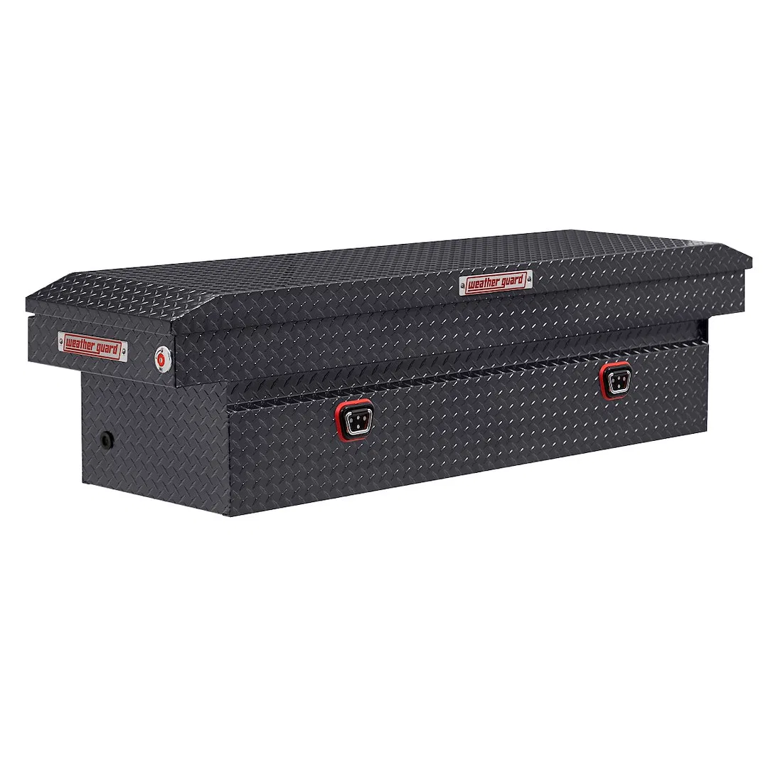 127-6-04 – WEATHERGUARD Tool Box, Crossover Single Lid Powder Coated Gunmetal Gray Aluminum 20 Inch Length x 72 Inch ...